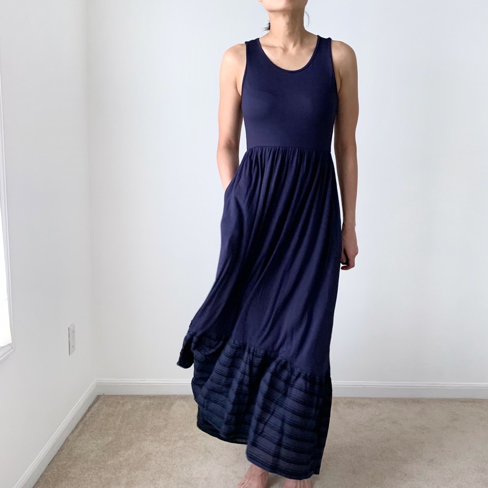 NAVY MAXI DRESS - Picture 5 of 6